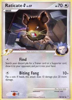 Raticate G card from Supreme Victors, number 78/147