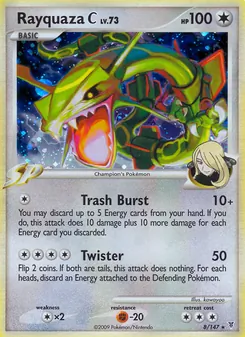 Rayquaza C card from Supreme Victors, number 8/147