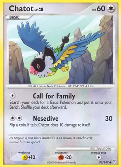 Chatot card from Supreme Victors, number 95/147