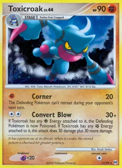 Toxicroak card from Arceus, number 11/99