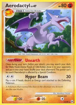 Aerodactyl card from Arceus, number 13/99