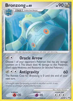 Bronzong card from Arceus, number 14/99