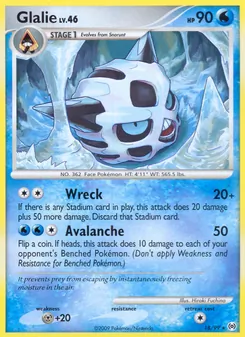 Glalie card from Arceus, number 18/99