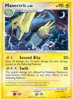 Manectric card from Arceus, number 22/99