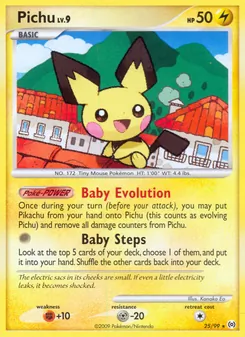 Pichu card from Arceus, number 25/99
