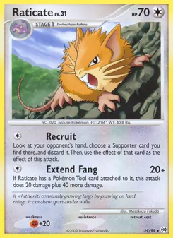 Raticate card from Arceus, number 29/99