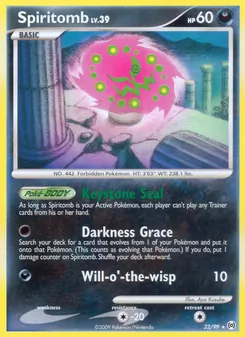 Spiritomb card from Arceus, number 32/99