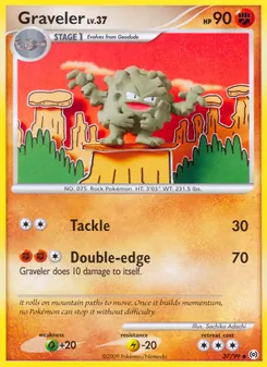 Graveler card from Arceus, number 37/99
