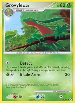Grovyle card from Arceus, number 38/99