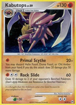 Kabutops card from Arceus, number 4/99
