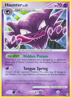 Haunter card from Arceus, number 41/99