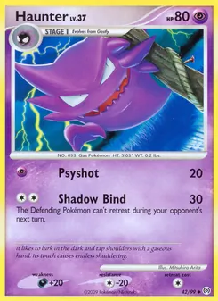 Haunter card from Arceus, number 42/99