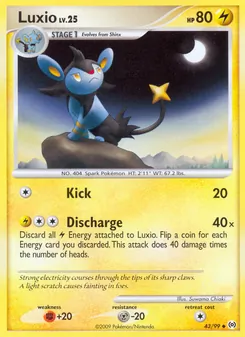 Luxio card from Arceus, number 43/99