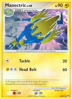 Manectric card from Arceus, number 44/99