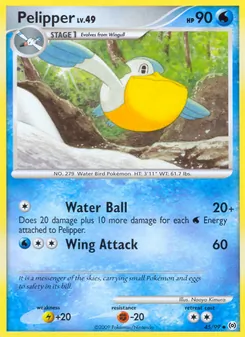 Pelipper card from Arceus, number 45/99