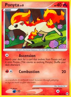 Ponyta card from Arceus, number 46/99