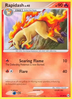 Rapidash card from Arceus, number 47/99
