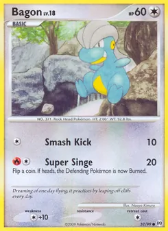 Bagon card from Arceus, number 52/99