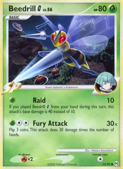 Beedrill G card from Arceus, number 53/99