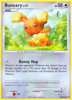 Buneary card from Arceus, number 55/99