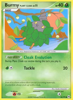 Burmy Plant Cloak card from Arceus, number 56/99