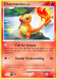 Charmander card from Arceus, number 59/99