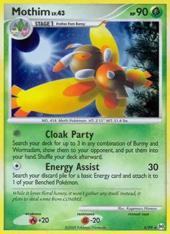 Mothim card from Arceus, number 6/99