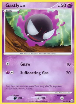 Gastly card from Arceus, number 64/99