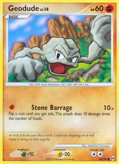 Geodude card from Arceus, number 65/99