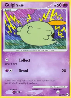 Gulpin card from Arceus, number 66/99