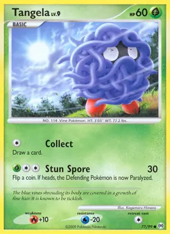 Tangela card from Arceus, number 77/99