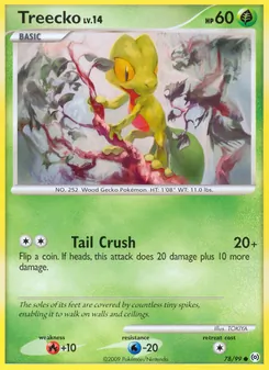 Treecko card from Arceus, number 78/99
