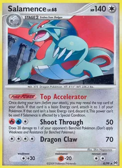 Salamence card from Arceus, number 8/99