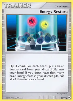 Energy Restore card from Arceus, number 86/99