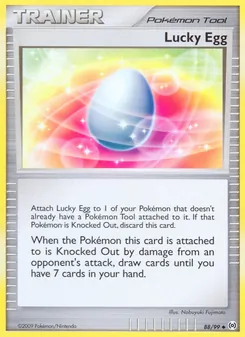 Lucky Egg card from Arceus, number 88/99