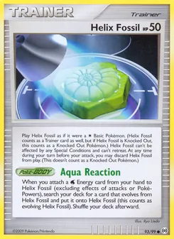 Helix Fossil card from Arceus, number 93/99