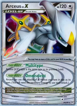 Arceus LV.X card from Arceus, number 94/99