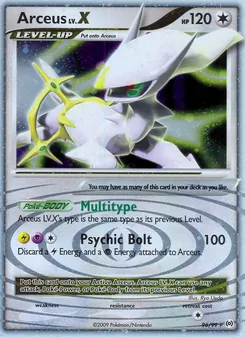 Arceus LV.X card from Arceus, number 96/99