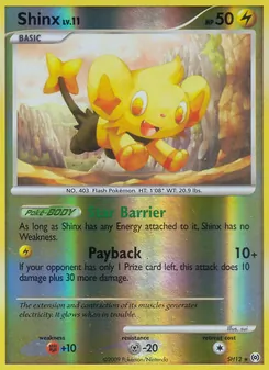 Shinx card from Arceus, number SH12/99