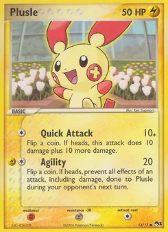 Plusle card from POP Series 1, number 13/17