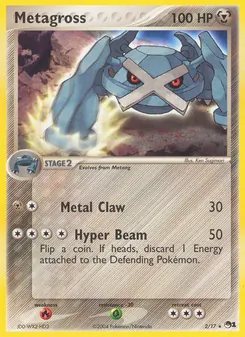 Metagross card from POP Series 1, number 2/17