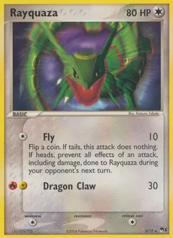 Rayquaza card from POP Series 1, number 3/17