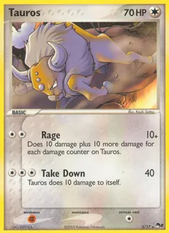 Tauros card from POP Series 2, number 5/17
