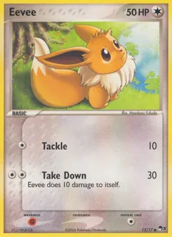 Eevee card from POP Series 3, number 13/17
