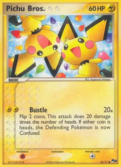 Pichu Bros. card from POP Series 3, number 16/17