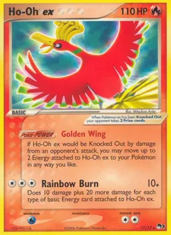 Ho-Oh ex card from POP Series 3, number 17/17