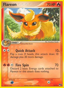 Flareon card from POP Series 3, number 2/17