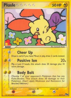 Plusle card from POP Series 3, number 5/17