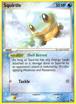 Squirtle card from POP Series 4, number 14/17