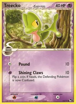 Treecko δ card from POP Series 4, number 15/17